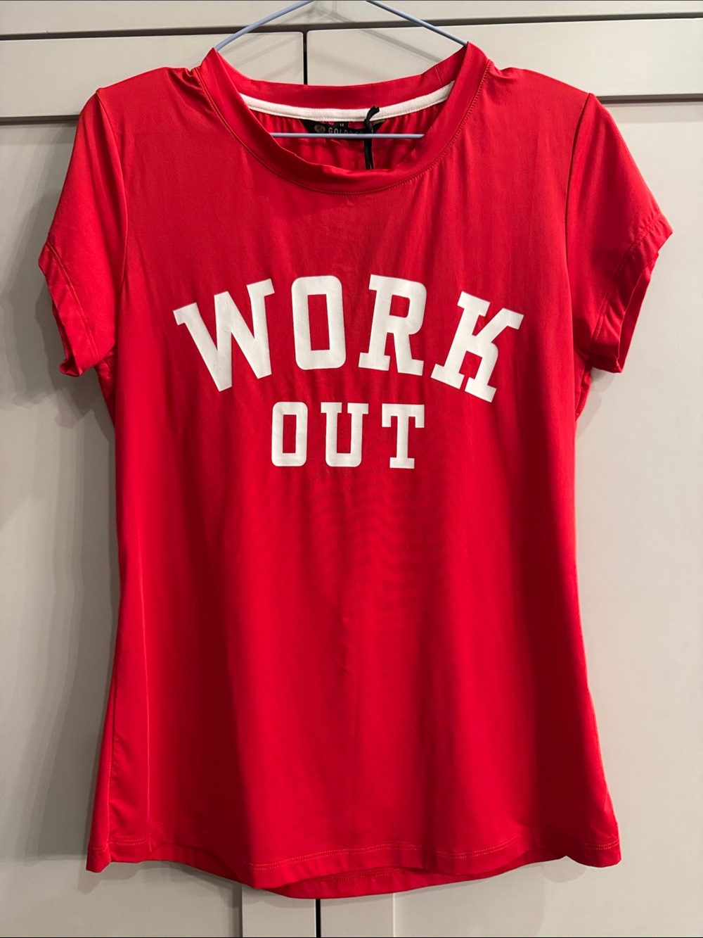 Goldbergh Red 'WORK OUT' Short Sleeve Tee